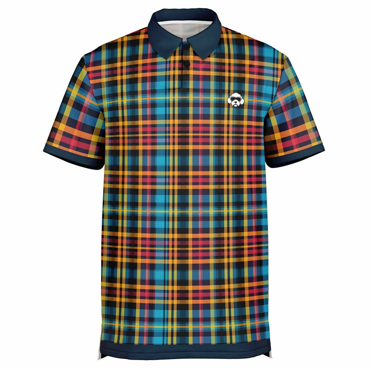 Drippy Mens Polo- Rad in Plaid