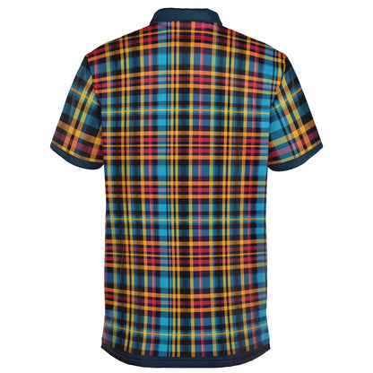 Drippy Mens Polo- Rad in Plaid