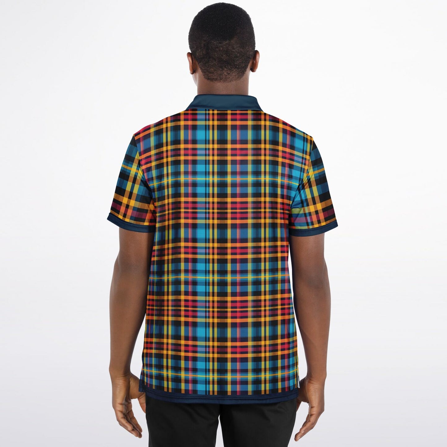 Drippy Mens Polo- Rad in Plaid