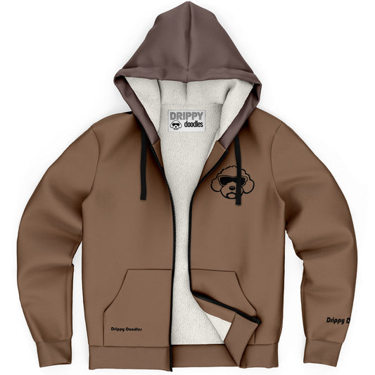 Cavi Essential Zip-Up Hoodie for Humans- Lake Sand