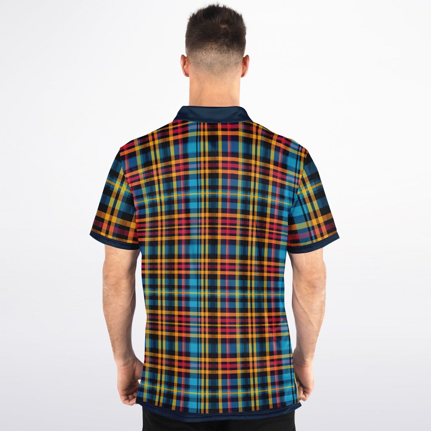 Drippy Mens Polo- Rad in Plaid