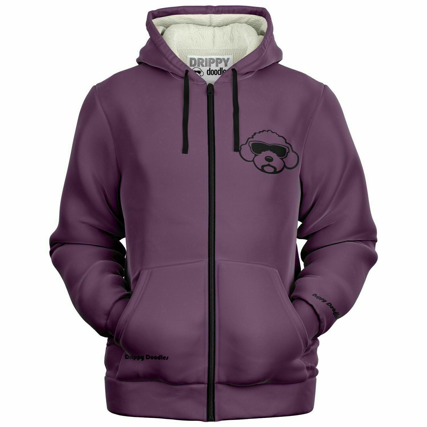 Cavi Essential Zip-Up Hoodie for Humans -  Purple Rain