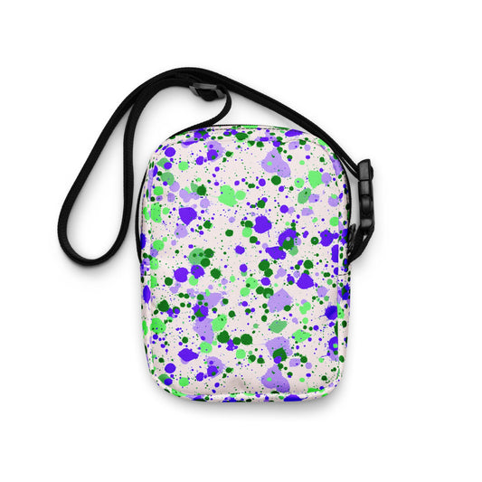 Shoulder Bag - Splatter Sparkel - Green Purple