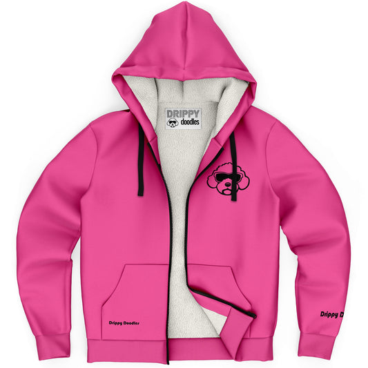 Cavi Essential Zip-Up Hoodie for Humans- Barbie Pink
