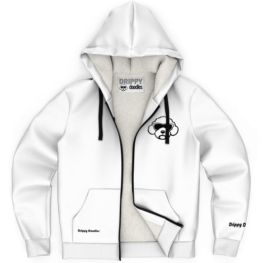 Cavi Essential Zip-Up Hoodie for Humans- White