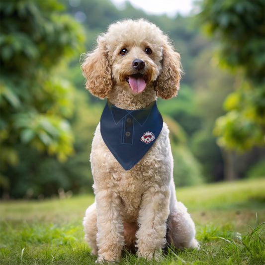 Classic Polo Bandana Collar - Navy