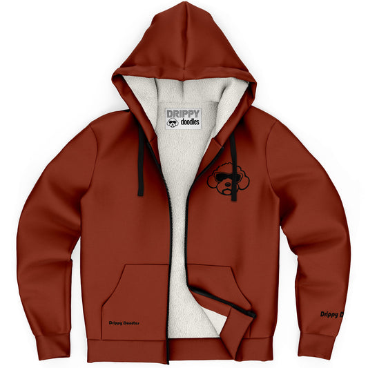 Cavi Essential Zip-Up Hoodie for Humans- Red Clay