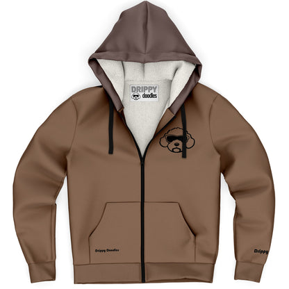 Cavi Essential Zip-Up Hoodie for Humans- Lake Sand