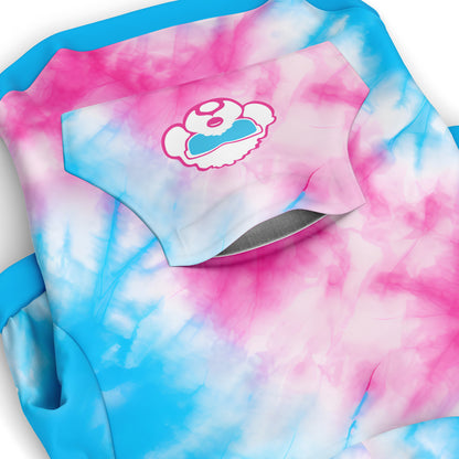 Zip-Up Dog Hoodie - Tie Dye Snow Cone