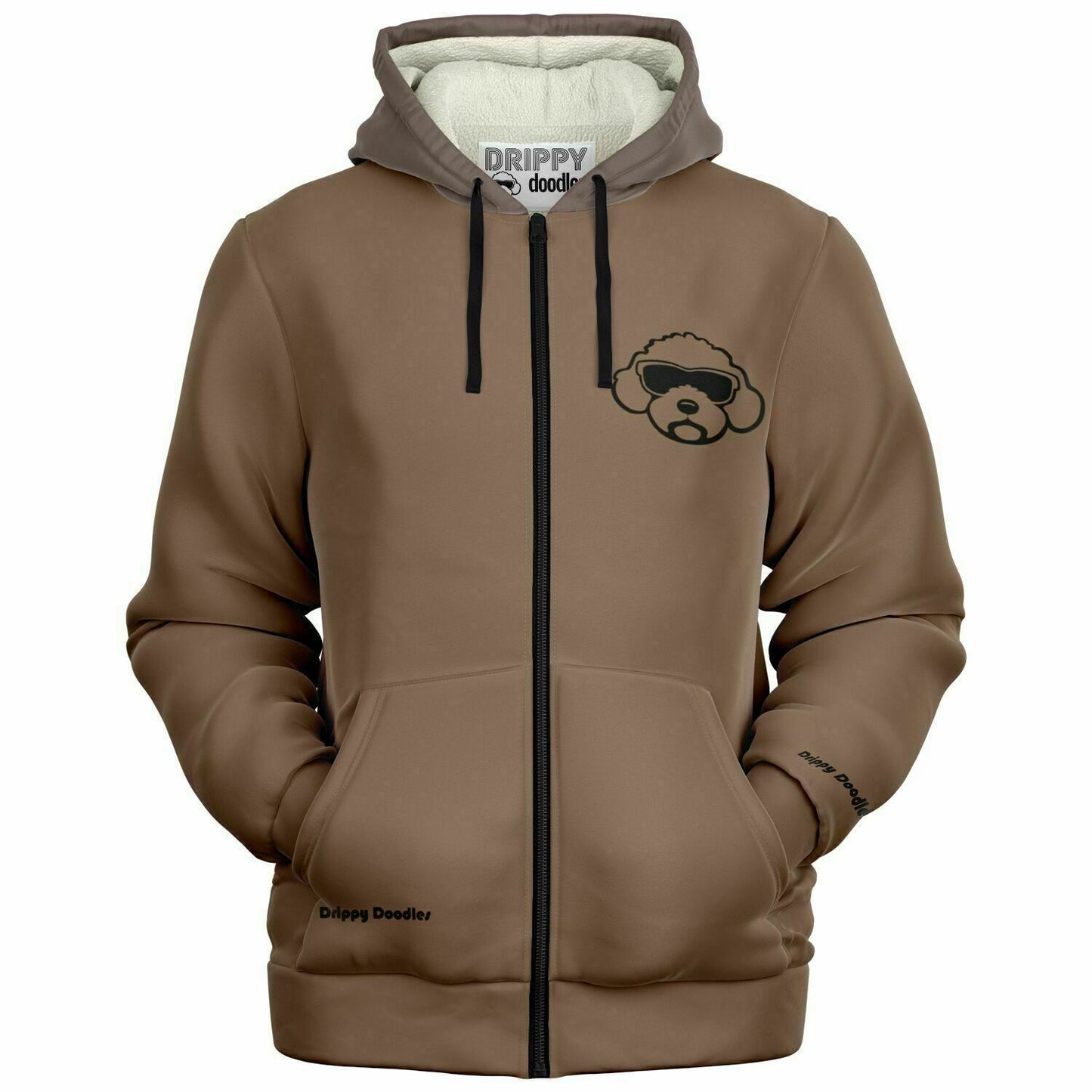 Cavi Essential Zip-Up Hoodie for Humans- Lake Sand