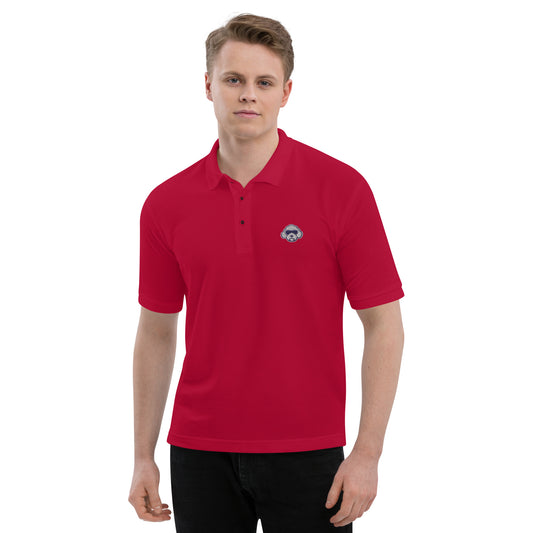 Classic Drippy Polo- Red Polo with Navy Logo